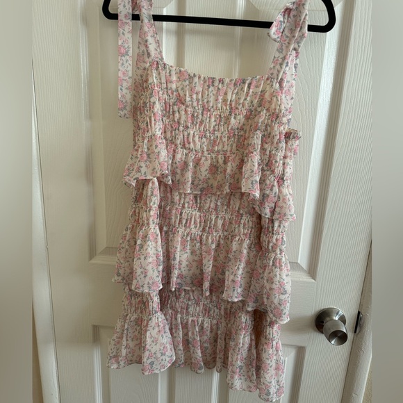 Tularosa Gloria Dress in Ivory Rose Blooms - Picture 2 of 5